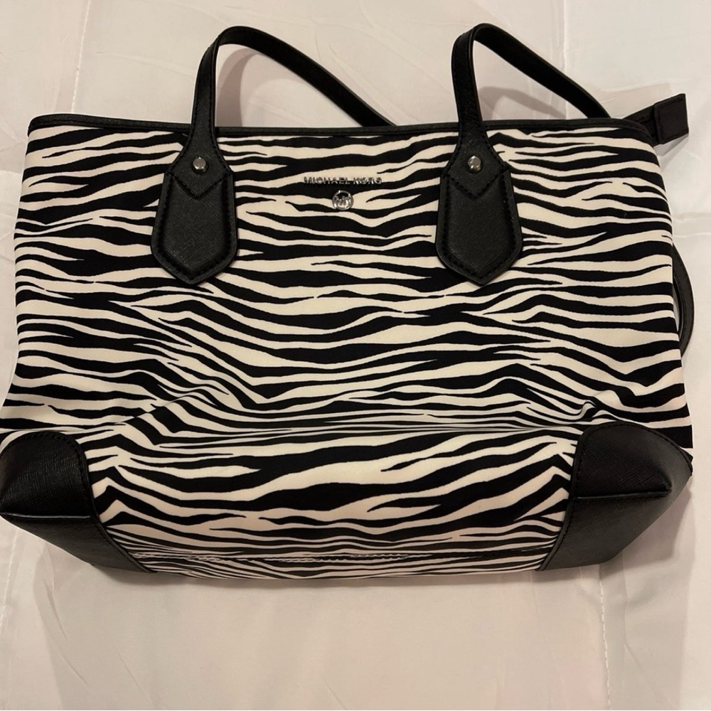Michael Kors Black and White Zebra Tote